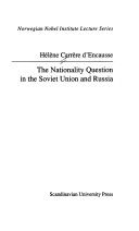 The nationality question in the Sovjet Union and Russia