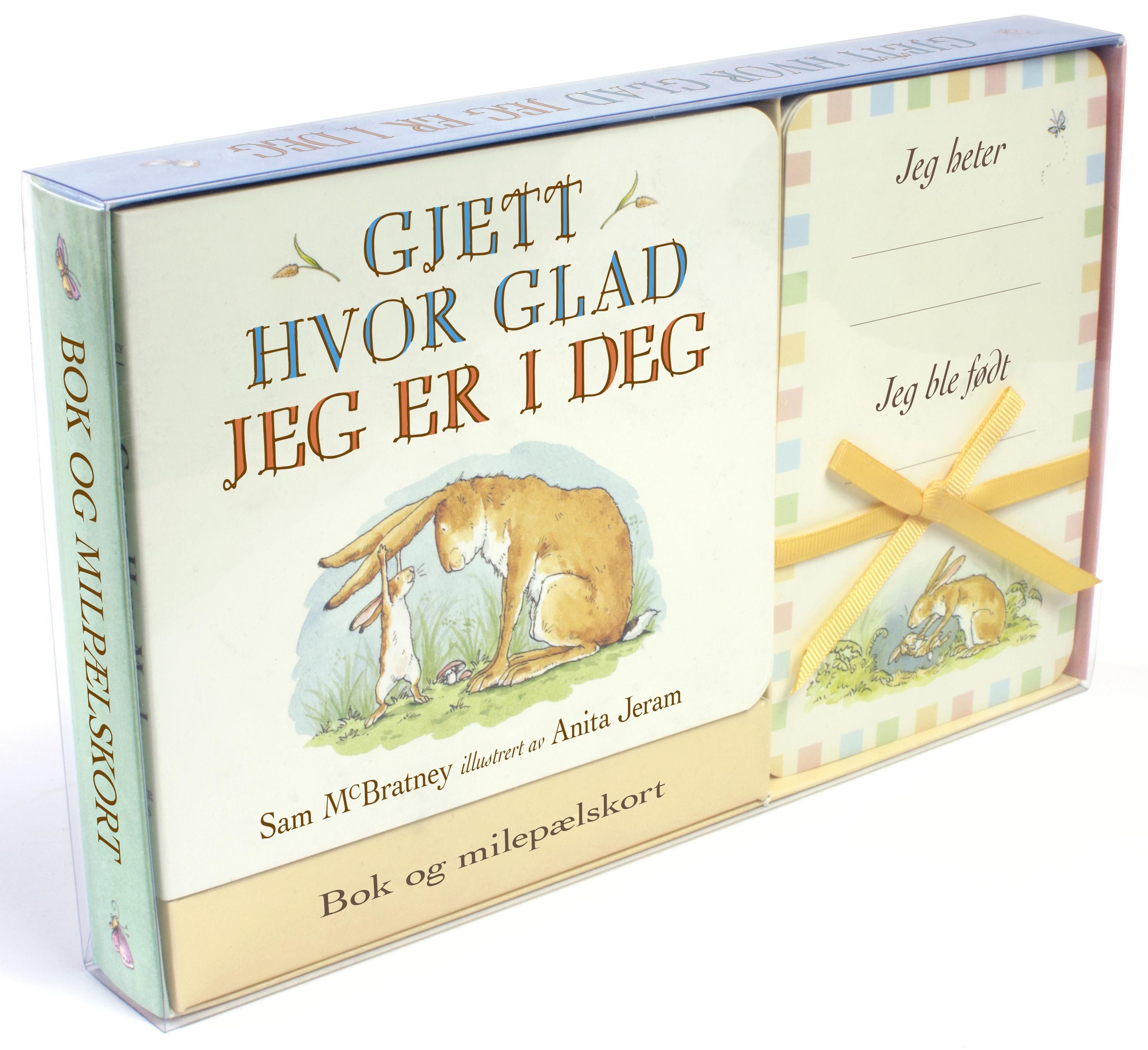Gjett hvor glad jeg er i deg : bok og milepælskort