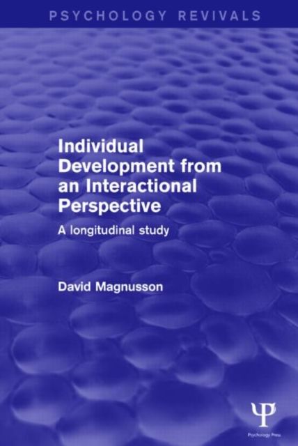 Individual Development from an Interactional Perspective : A Longitudinal Study