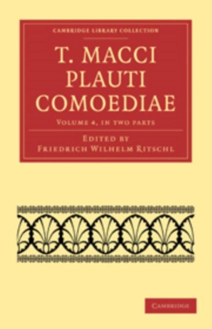 T. Macci Plauti Comoediae 2 Part Set
