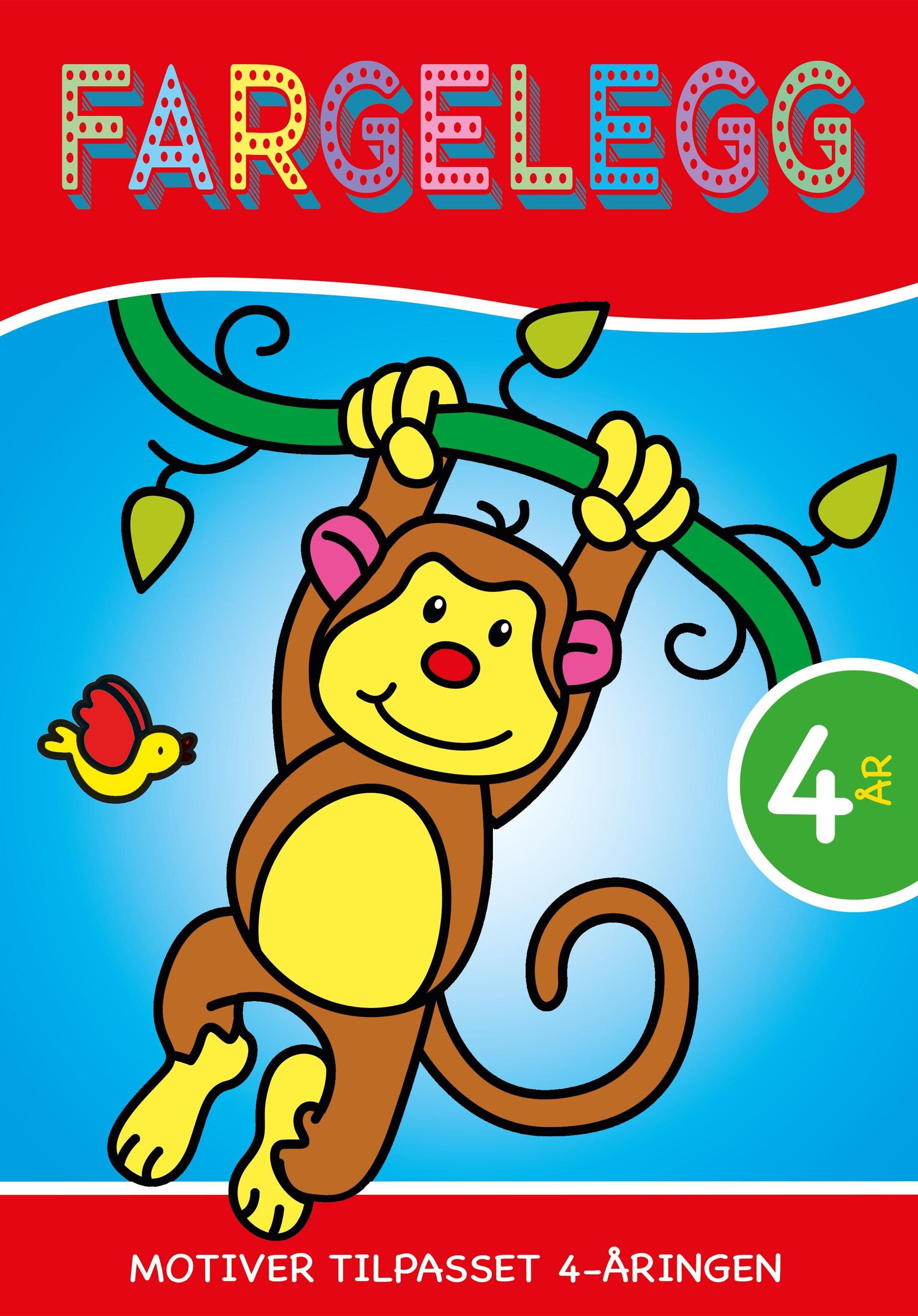 Fargelegg - 4 år : motiver tilpasset 4-åringen