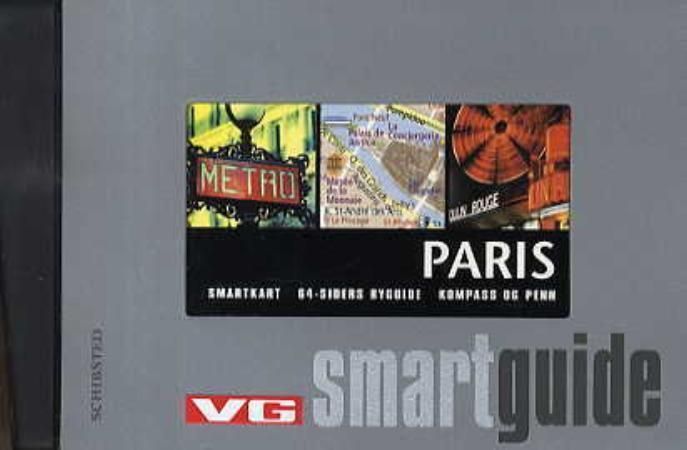 Paris : smartkart, 64 siders byguide, kompass og penn