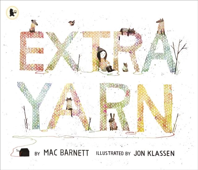 Extra Yarn : The multiple award-winning, bestselling team of Mac Barnett and Jon Klassen tell an extraordinary tale about a little girl who cocoons her cold, grey town in joy and warmth … and brightly coloured yarn!