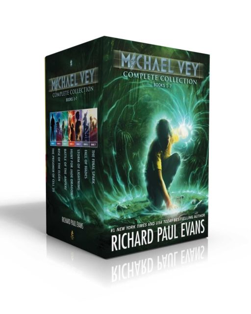 Forsidebilde av Michael Vey Complete Collection Books 1-7 (Boxed Set) : Michael Vey; Michael Vey 2; Michael Vey 3; Michael Vey 4; Michael Vey 5; Michael Vey 6; Michael Vey 7