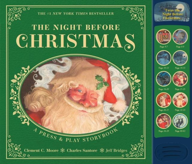 The Night Before Christmas Press and   Play Storybook : The Classic Edition Hardcover Book Narrated by Jeff Bridges