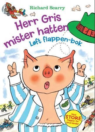 Herr Gris mister hatten : løft flappen-bok