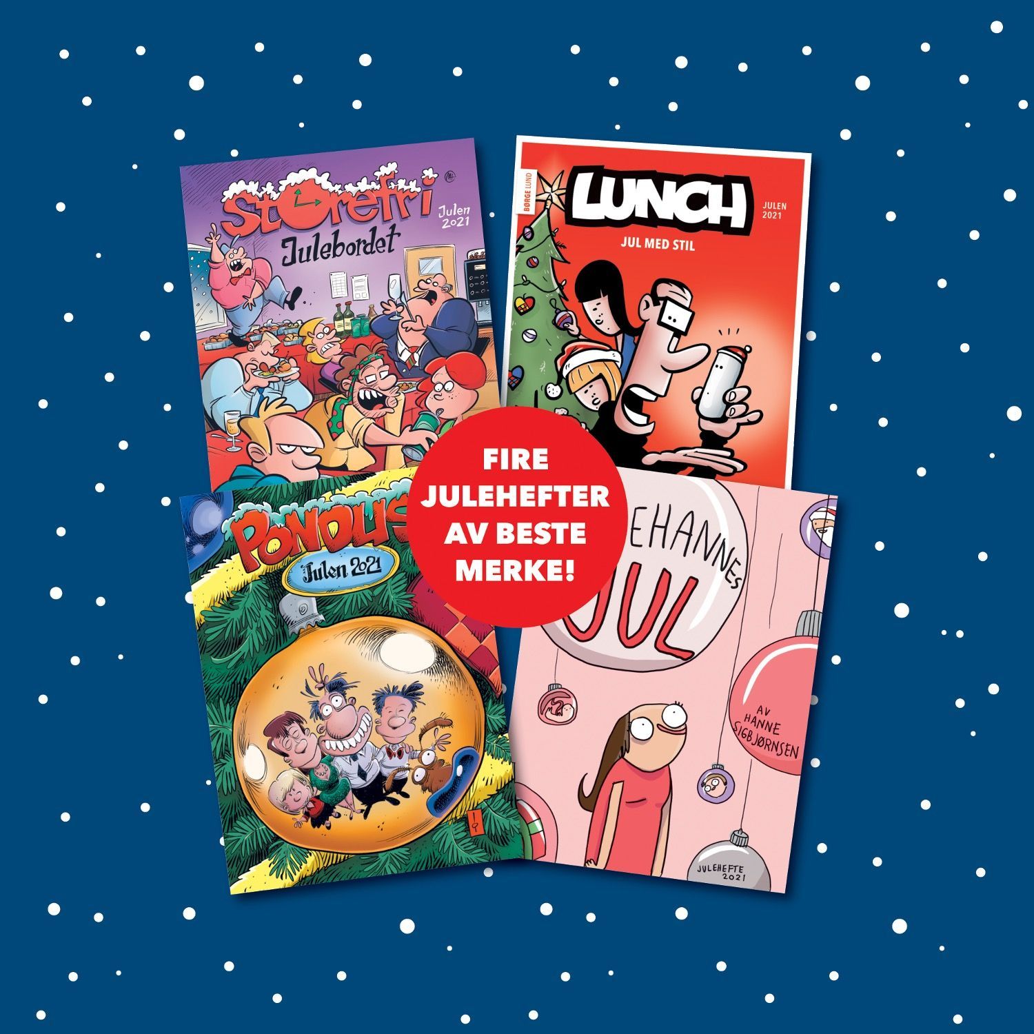 Juleheftenes gullrekke i en pakke! : 4-pack! : Tegnehanne, Pondus, Storefri, Lunch