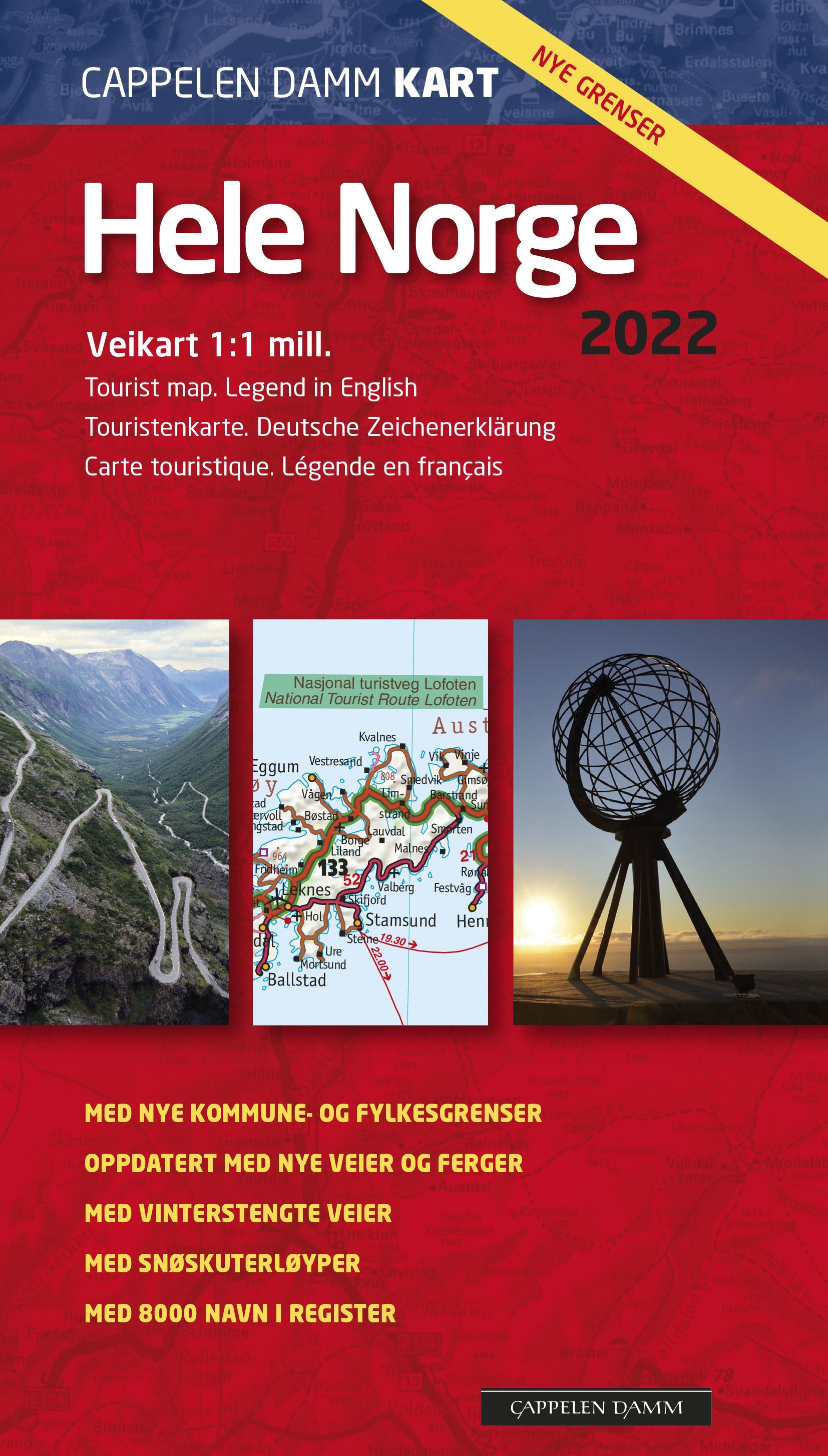 Hele Norge 2022 : veikart = tourist map = Touristenkarte = carte touristique