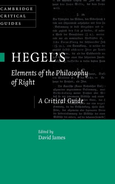 Hegel's Elements of the Philosophy of Right : A Critical Guide