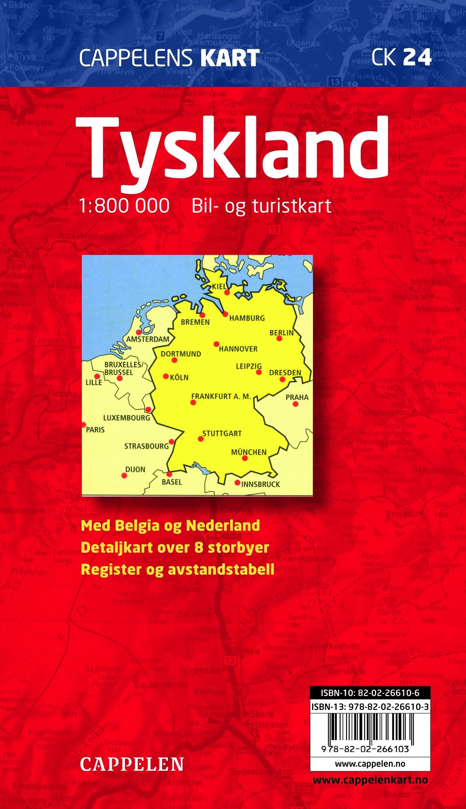 Tyskland : bil- og turistkart