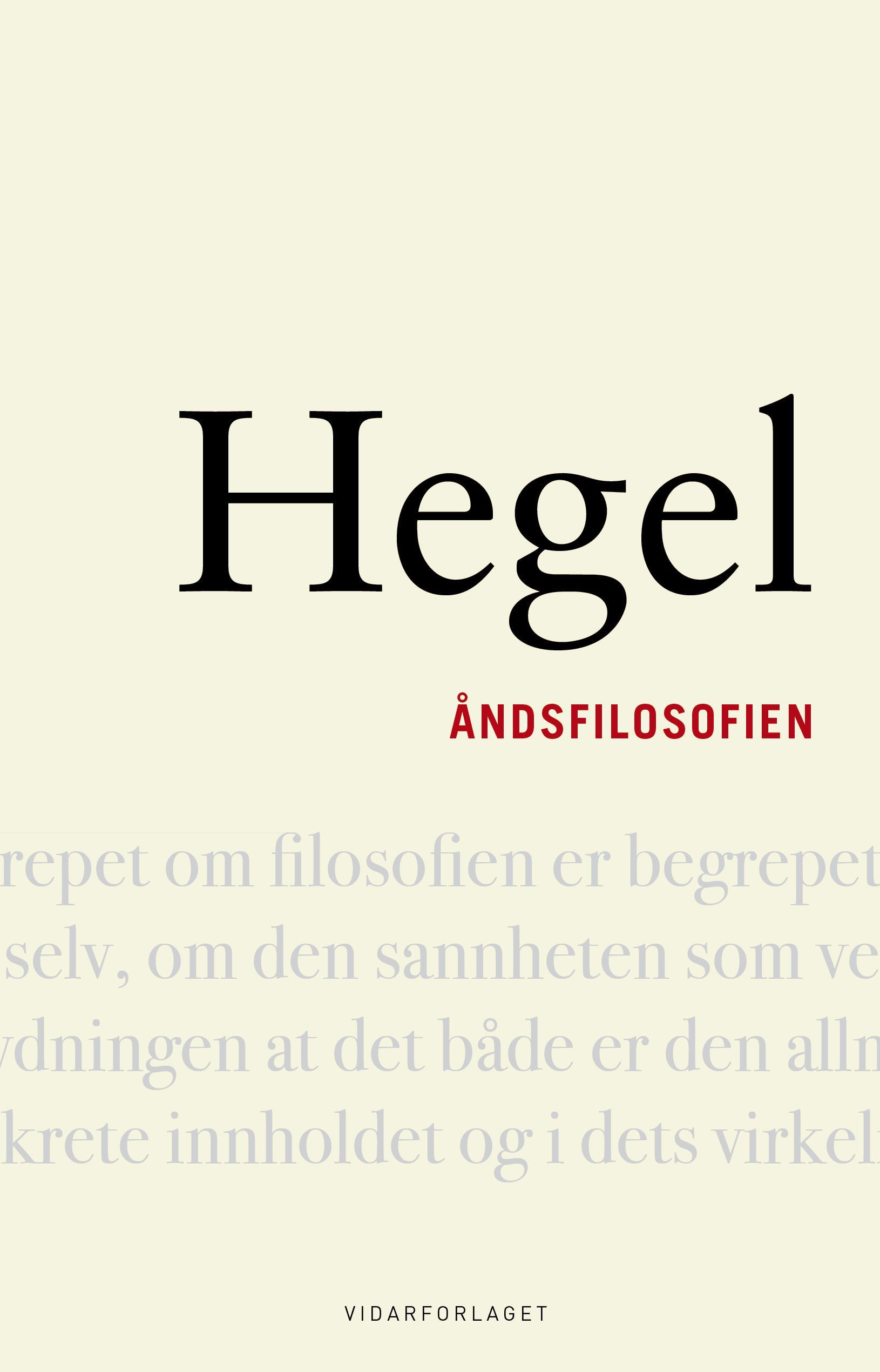Åndsfilosofien : encyklopedi over de filosofiske vitenskapene del 3