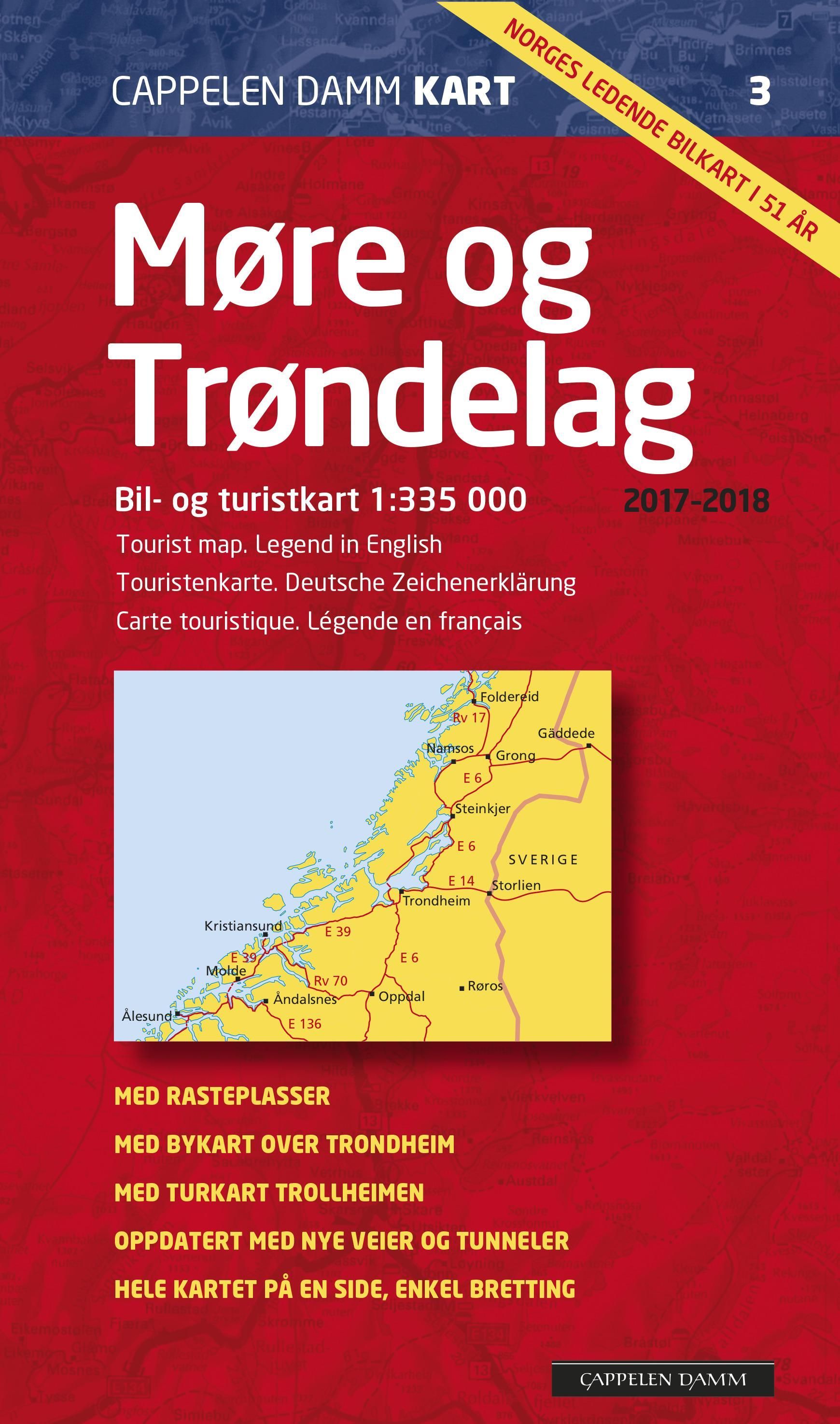 Møre og Trøndelag : bil-og turistkart : 2017-2018