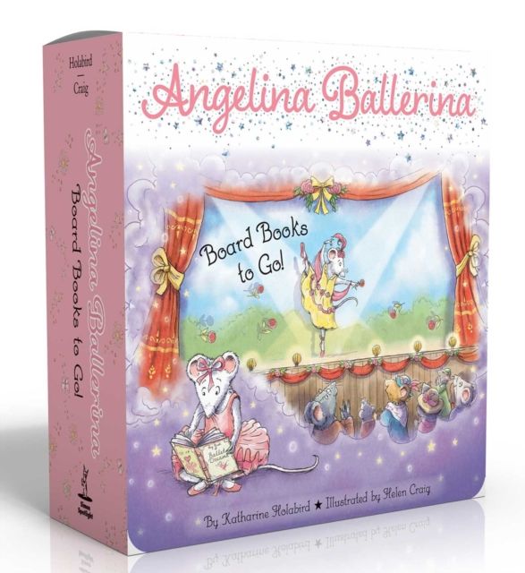 Forsidebilde av Angelina Ballerina Board Books to Go! (Boxed Set) : Center Stage; Big Dreams!; Angelina Ballerina by the Sea