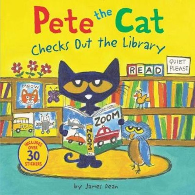 Pete the cat checks out the library