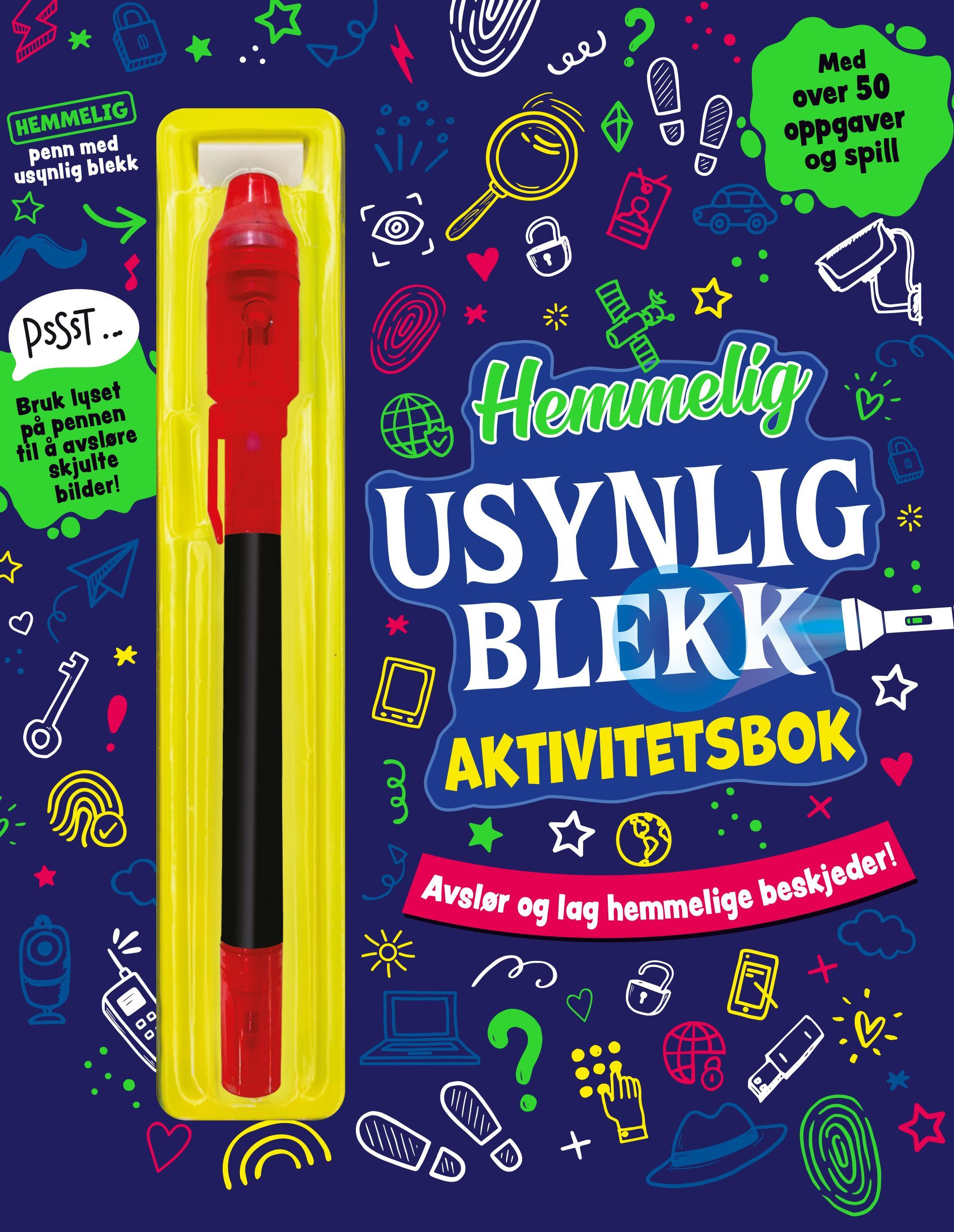 Hemmelig usynlig blekk : aktivitetsbok
