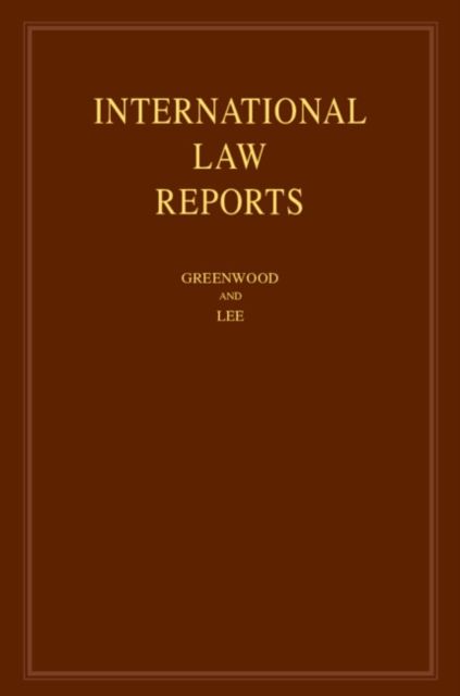 Forsidebilde av International Law Reports: Volume 195