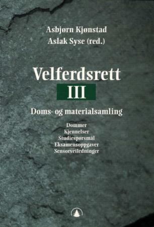 Velferdsrett. III. Doms- og materialsamling