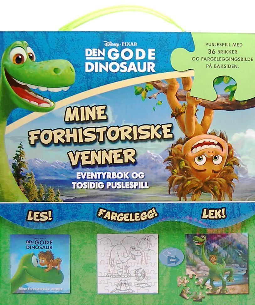 Den gode dinosaur : mine forhistoriske venner : eventyrbok og puslespill