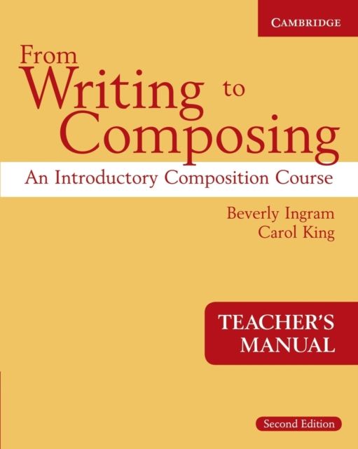 Forsidebilde av From Writing to Composing Teacher's Manual : An Introductory Composition Course for Students of English
