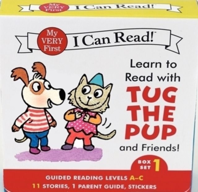 Learn to Read with Tug the Pup and Friends! Box Set 1 : A Box of 11 stories, 1 parent guide, and reward stickers for Beginning Readers; Reading Level A-C