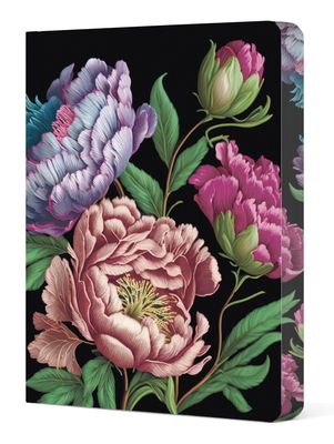 Peonies Journal : Lined Pages and Sprayed Edges
