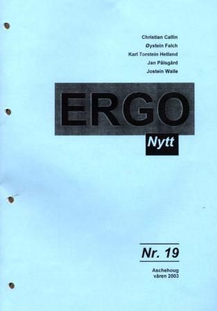 Ergonytt nr. 19 : våren 2003
