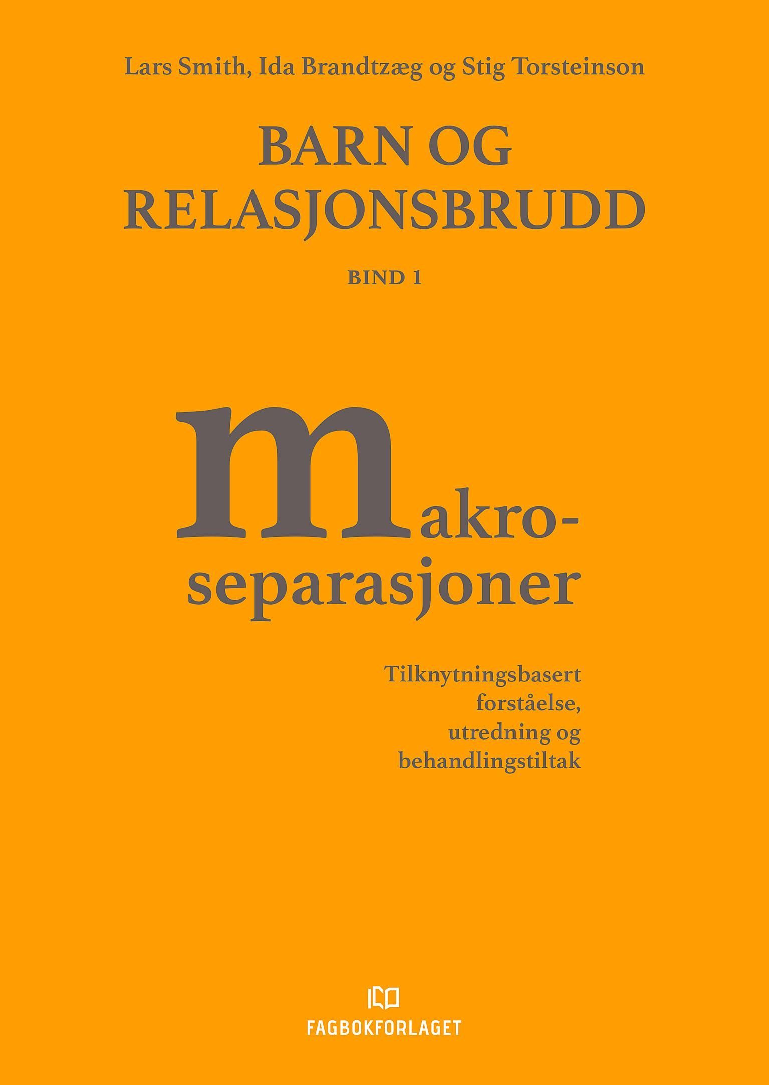 Barn og relasjonsbrudd : tilknytningsbasert forståelse, utredning og behandlingstiltak. Bind 1. Makroseparasjoner