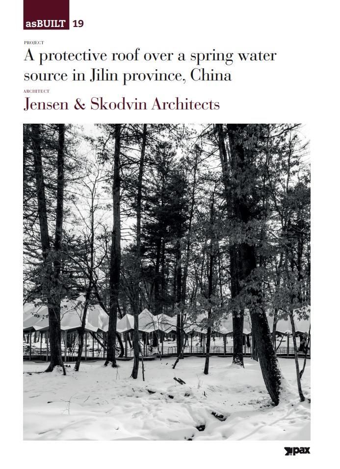 Project: A protective roof over a spring water source in Jilin province, China : architect Jensen & Skodvin architects