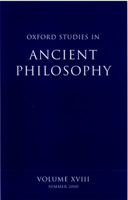 Oxford Studies in Ancient Philosophy: Volume XVIII