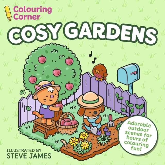 Forsidebilde av Colouring Corner: Cosy Gardens : Adorable Outdoor Scenes for Hours of Colouring Fun