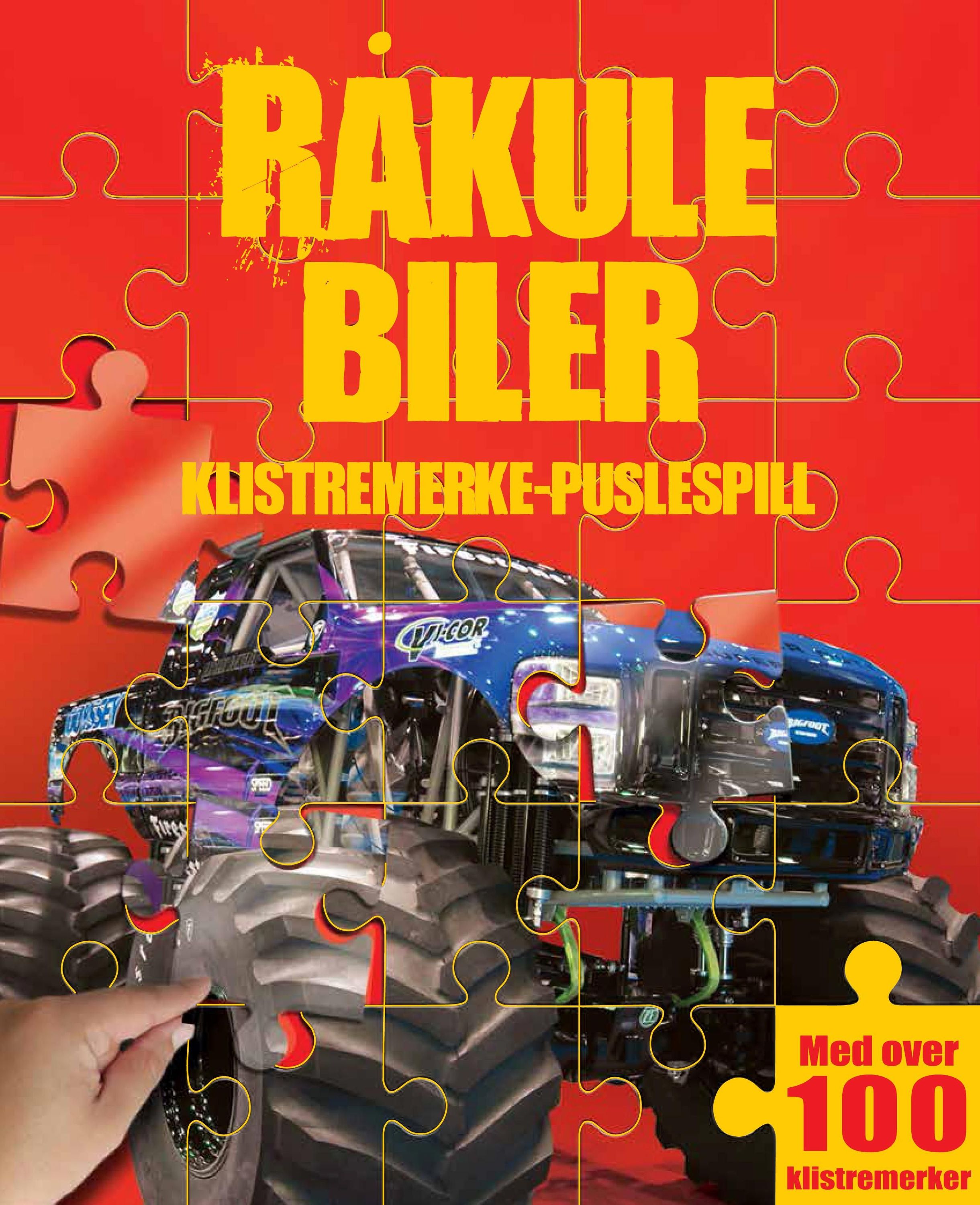 Råkule biler : puslespill med klistremerker