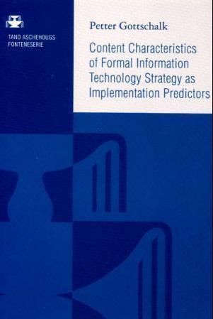 Forsidebilde av Content characteristics of formal information technology strategy as implementation predictors