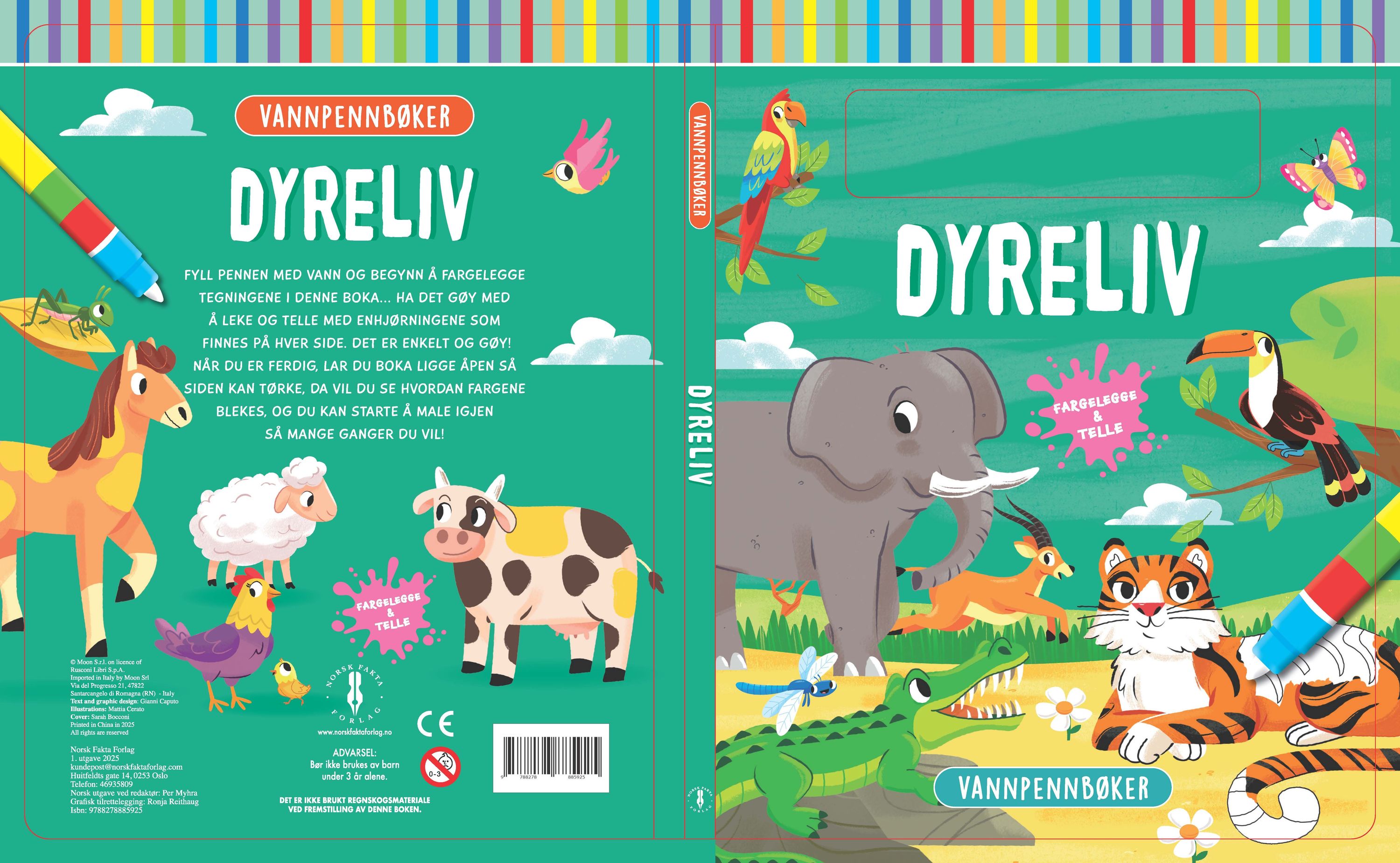 Dyreliv : fargelegge & telle