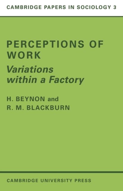 Perceptions of Work : Variations within a Factory