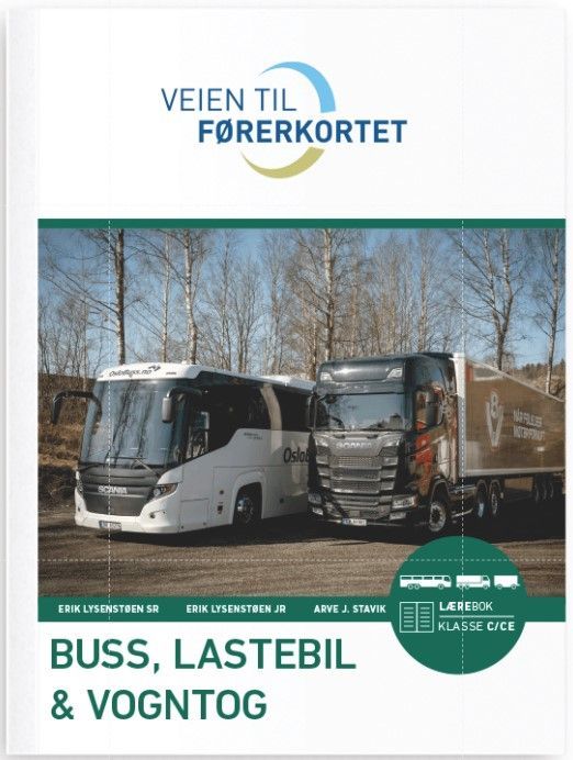 Veien til førerkortet : buss, lastebil, vogntog : lærebok, klasse C, CE, D og DE