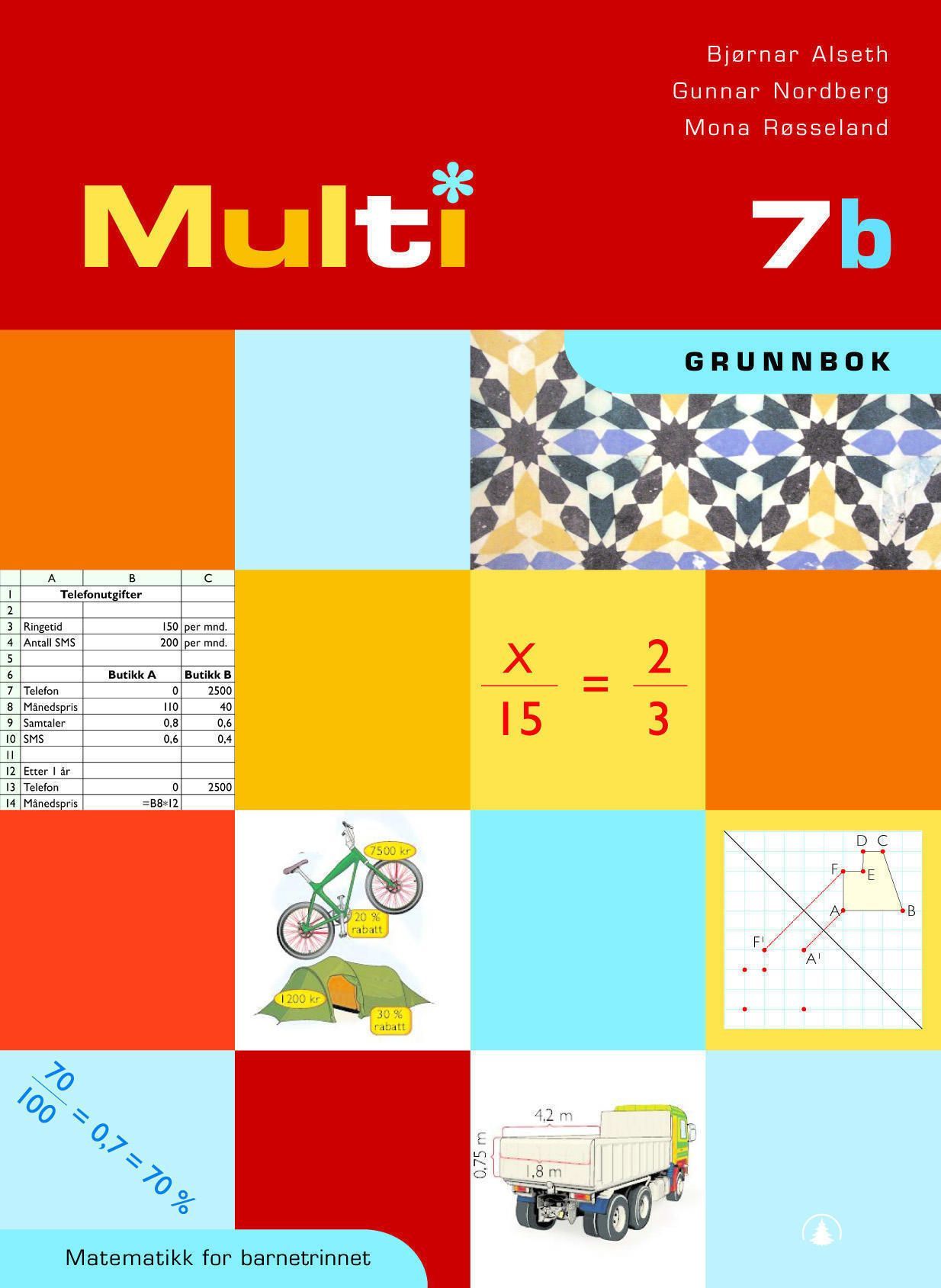Multi 7b : matematikk for barnetrinnet. Grunnbok