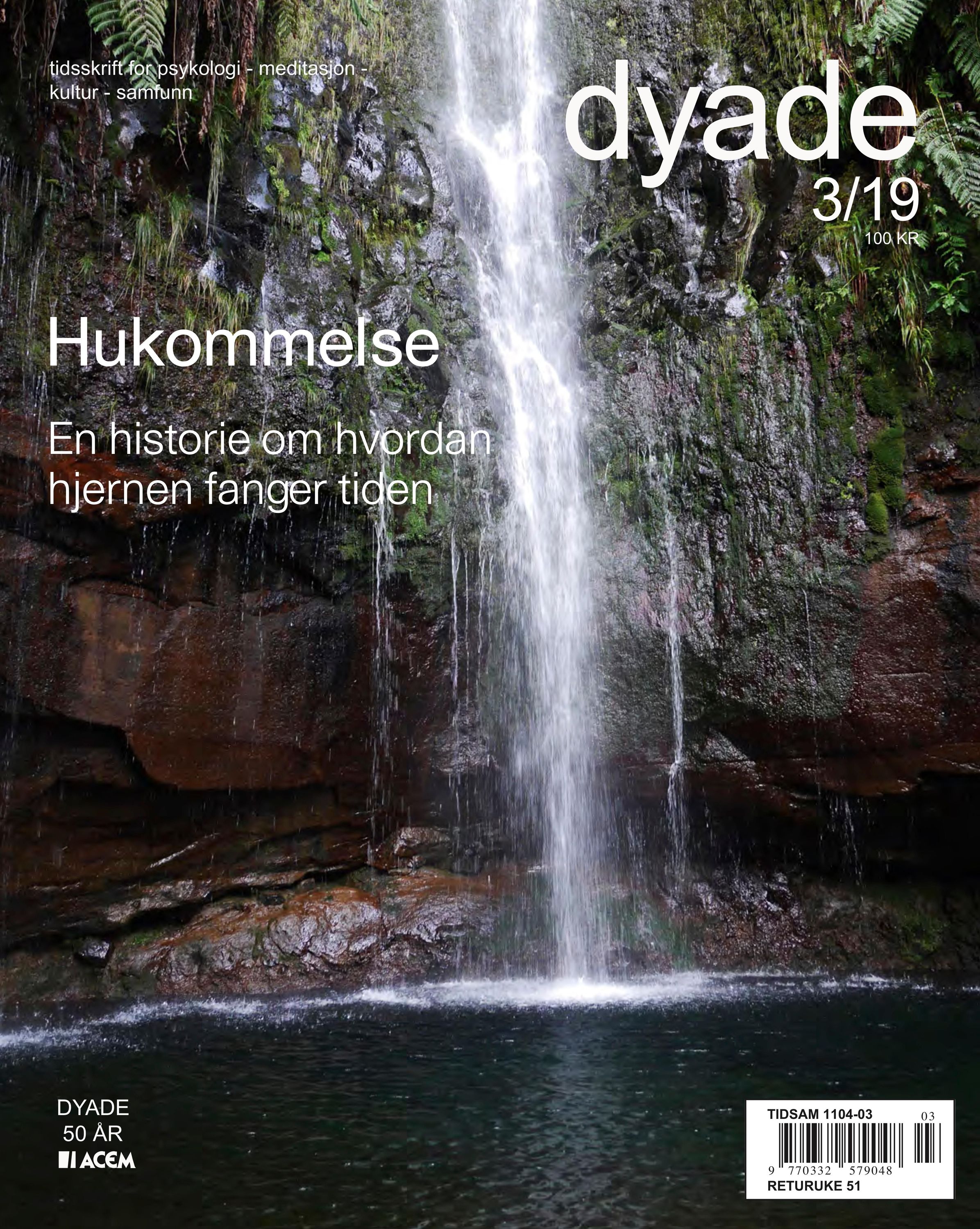 Dyade. Nr 3/2019 : tidsskrift for psykologi, meditasjon, kultur, samfunn : hukommelse : en historie om hvordan hjernen fanger tiden
