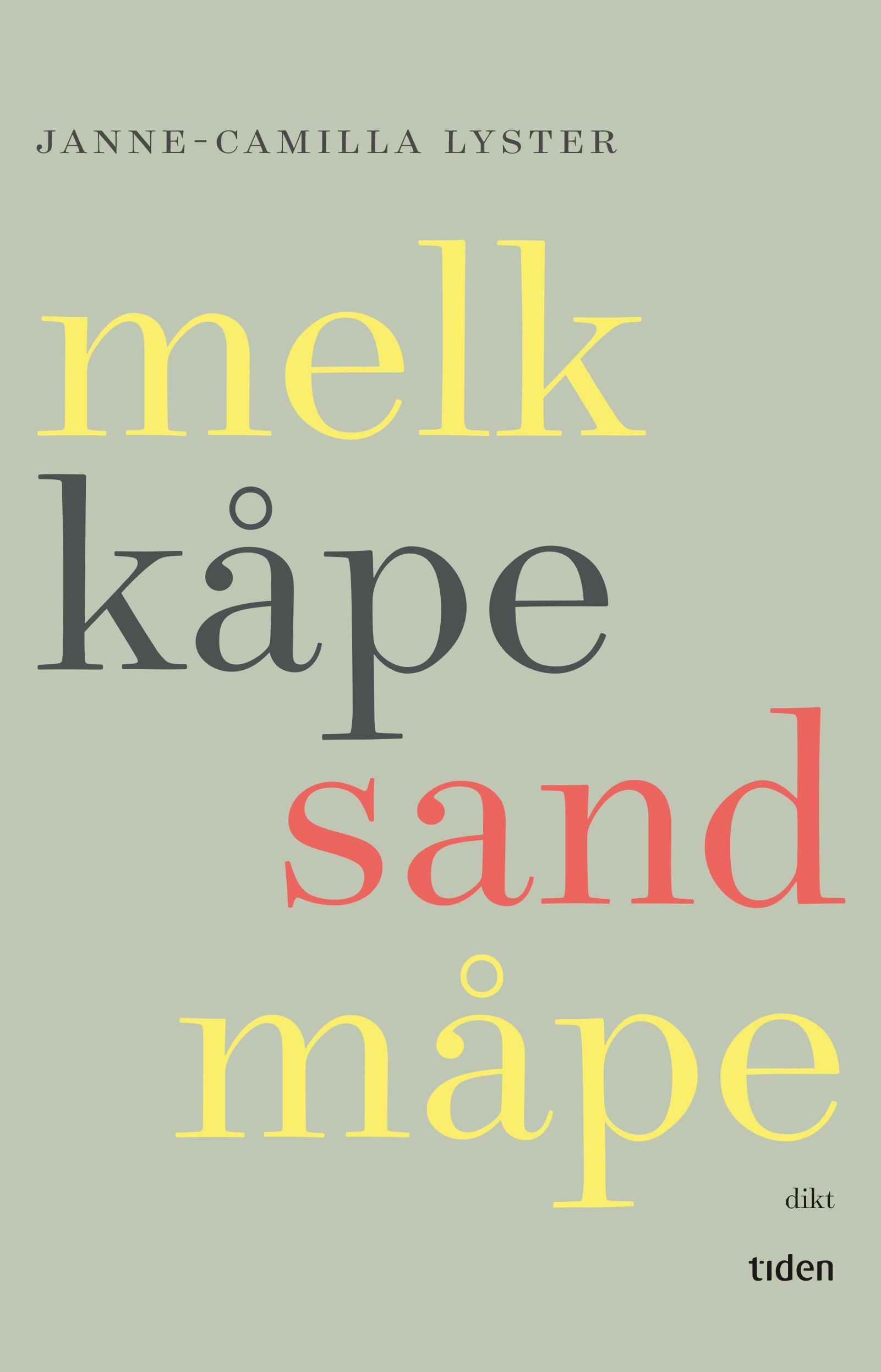 Melk, kåpe, sand, måpe : dikt