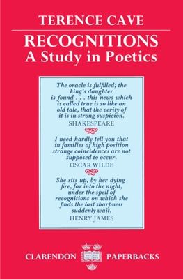 Recognitions : A Study in Poetics