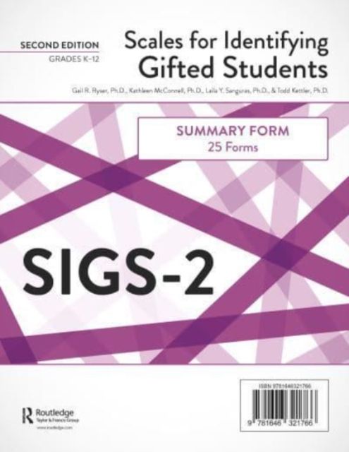 Scales for Identifying Gifted Students (SIGS-2) : Summary Forms (25 Forms)
