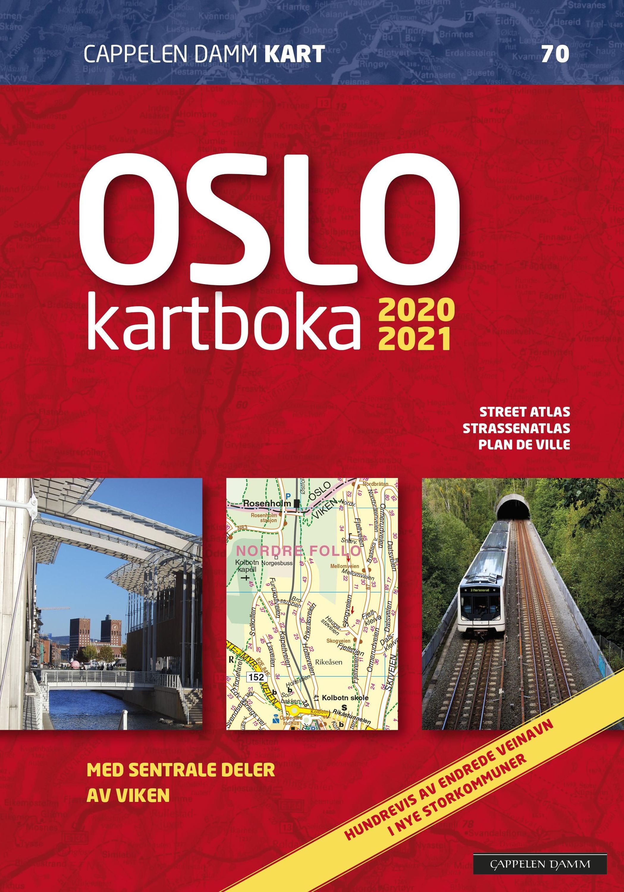 Oslokartboka 2020, 2021 : city atlas  = Stadtatlas = atlas de ville