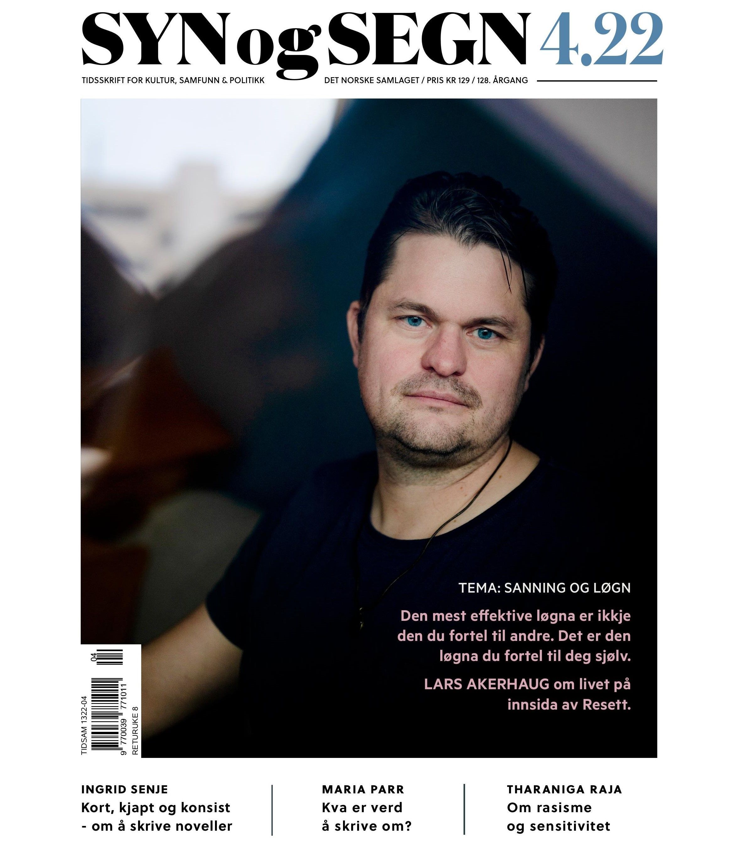 Syn og segn. Hefte 4-2022 : tidsskrift for kultur, samfunn & politikk