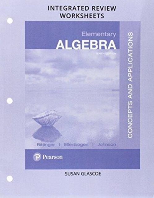 Forsidebilde av Worksheets for Elementary Algebra : Concepts and  Applications Integrated Review