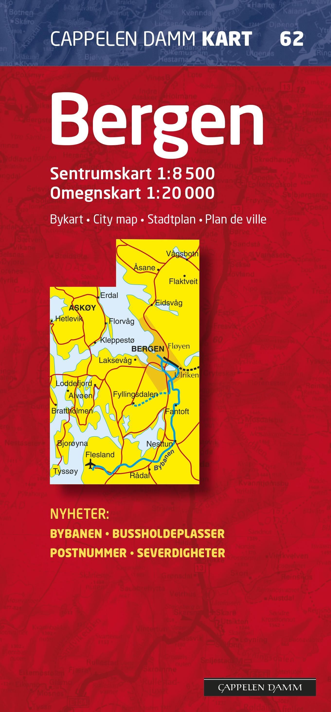 Bergen : bykart = city map = Stadtplan = plan de ville