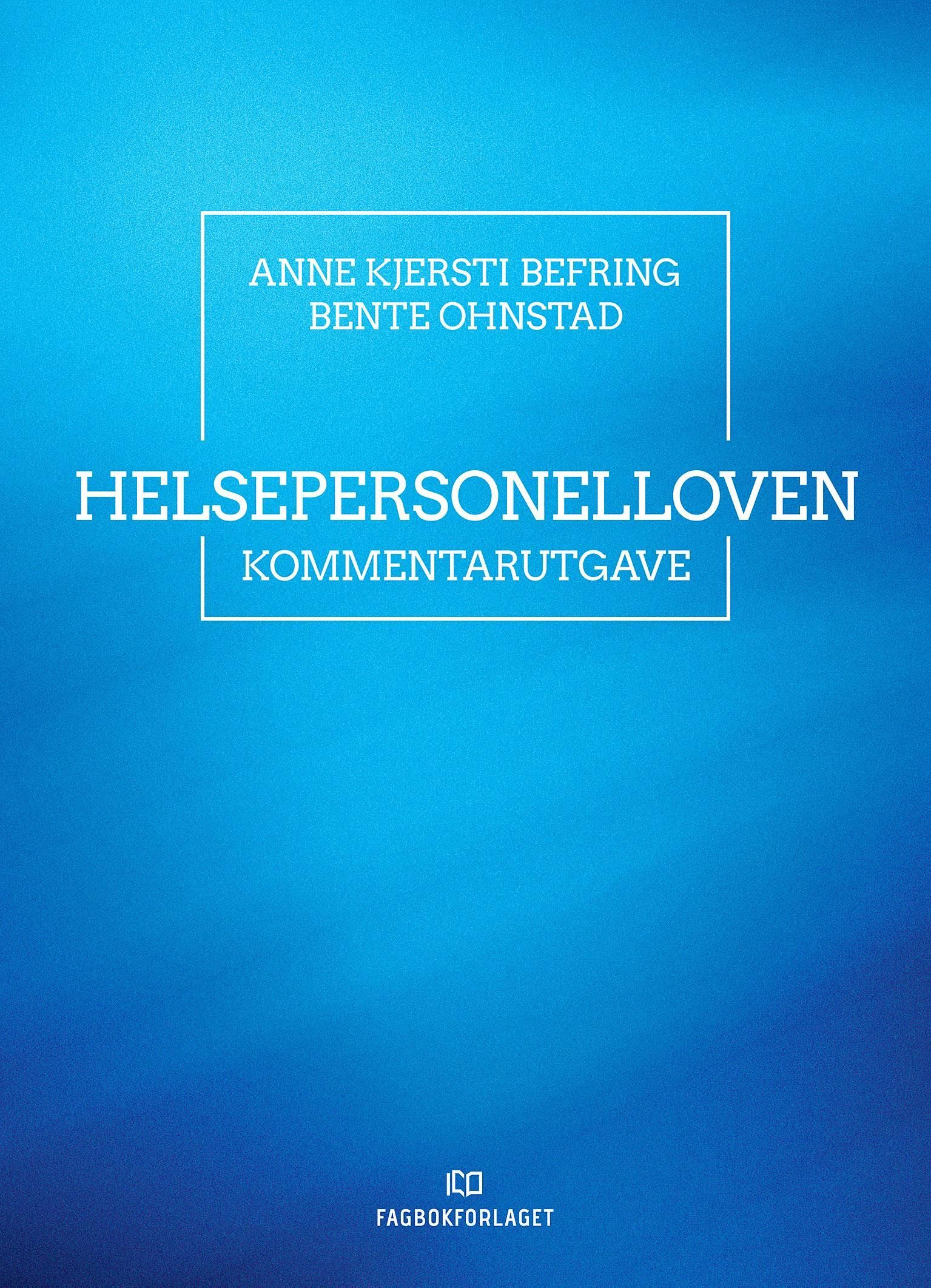 Helsepersonelloven : kommentarutgave