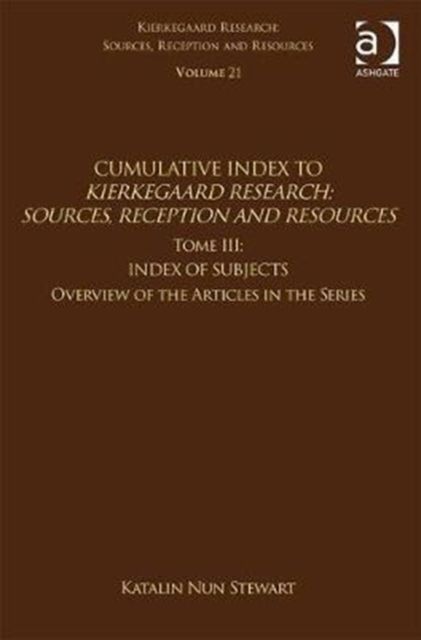 Volume 21, Tome III: Cumulative Index : Index of Subjects, Overview of the Articles in the Series