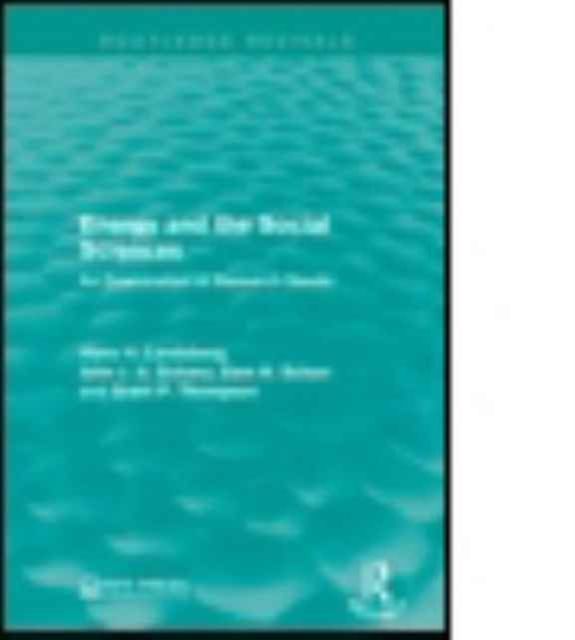 Energy and the Social Sciences : An Examination of Research Needs