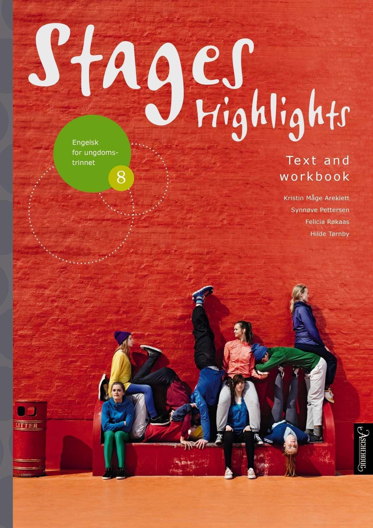 Stages highlights 8 : text and workbook : forenklet utgave : engelsk for ungdomstrinnet