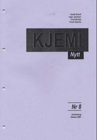 Kjeminytt nr. 8 : høsten 2001