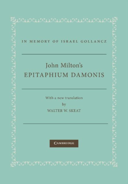 John Milton's Epitaphium Damonis